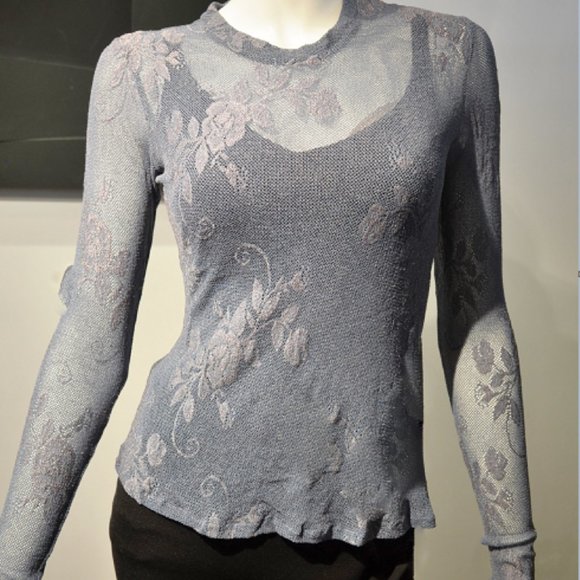 Veronica de Laurentis Vintage Mesh Crew Pullover - Picture 2 of 7